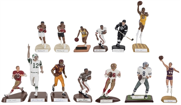 Gartlan and Salvino Multi-Sports Signed Statues Collection (13) - In Original Boxes